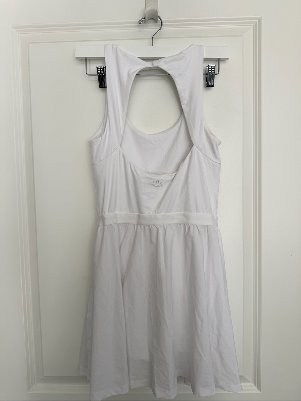 Beyond Yoga White Backless Skater Dress